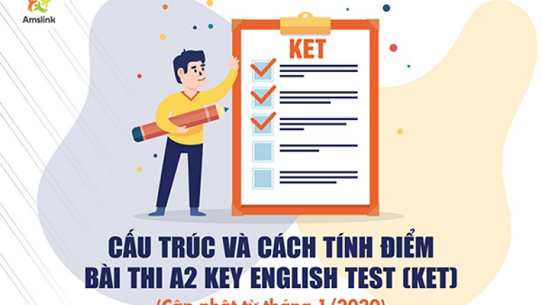 CẤU TRÚC VÀ CÁCH TÍNH ĐIỂM BÀI THI A2 KEY ENGLISH TEST (KET) - CẬP NHẬT TỪ THÁNG 1/2020